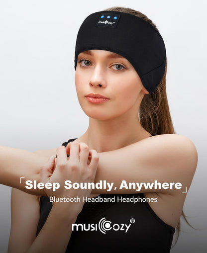 Bluetooth Sleep Headband – Wireless Headphones, Built-In Speakers, Comfortable Fabric, 10-Hour Battery Life