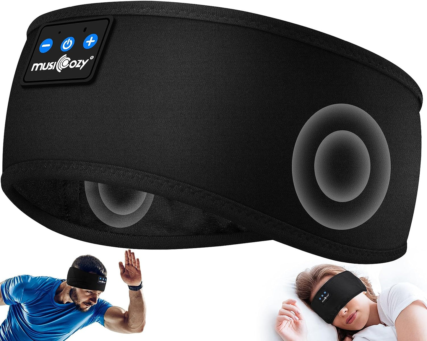 Bluetooth Sleep Headband – Wireless Headphones, Built-In Speakers, Comfortable Fabric, 10-Hour Battery Life